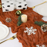 Gauze Cheesecloth Table Runner 10 ft x 38 in Rust/Burnt Orange