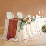Gauze Cheesecloth Table Runner 10 ft x 38 in Rust/Burnt Orange