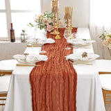 Gauze Cheesecloth Table Runner 10 ft x 38 in Rust/Burnt Orange