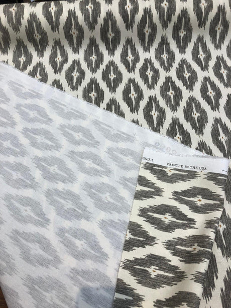 Diwali Dove 100 Percent Cotton Fabric - Cream Grey Gold, 54" Width, 27" Horizontal Repeat, 27" Vertical Repeat (1 Yard)