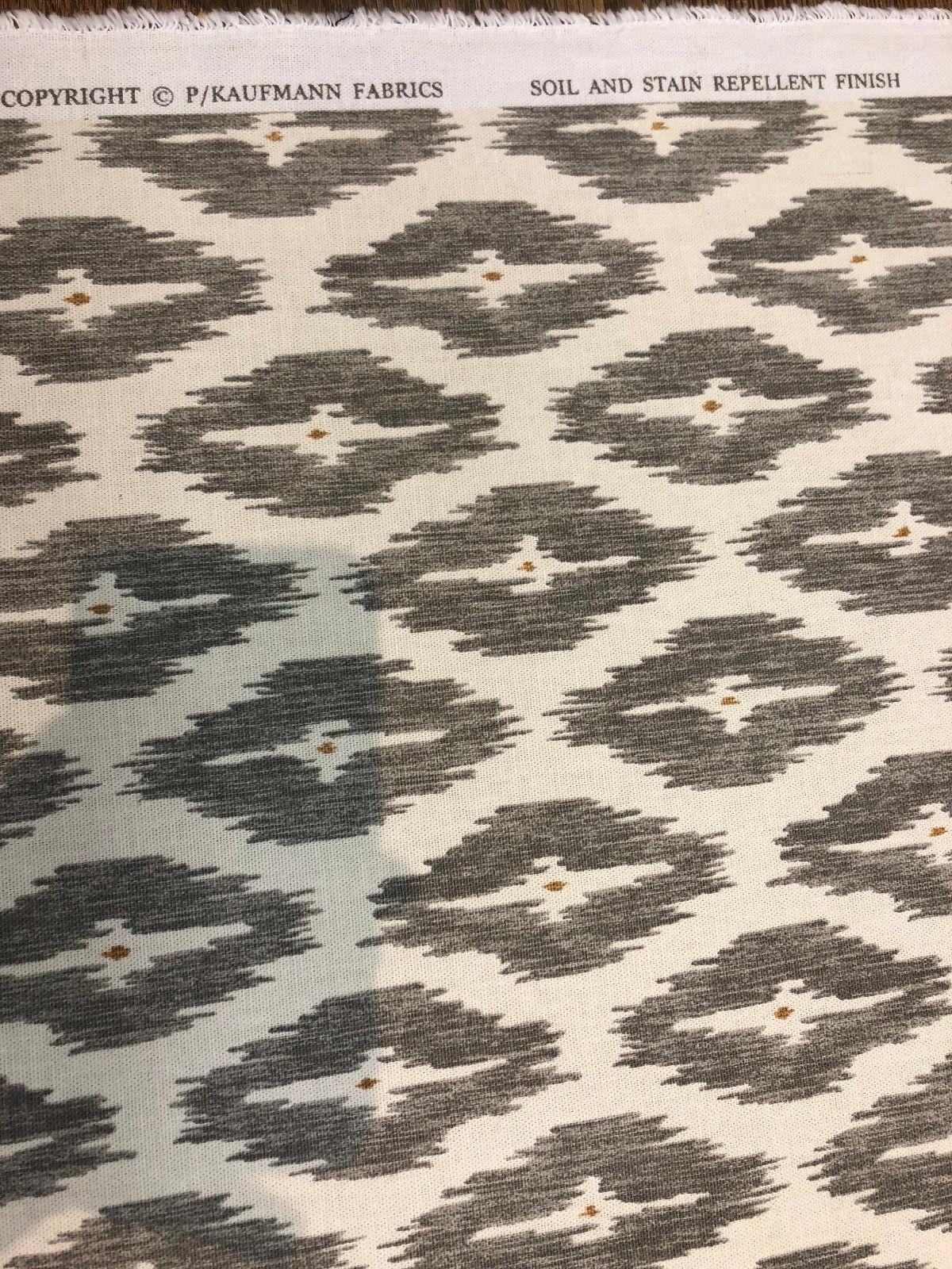 Diwali Dove 100 Percent Cotton Fabric - Cream Grey Gold, 54" Width, 27" Horizontal Repeat, 27" Vertical Repeat (1 Yard)