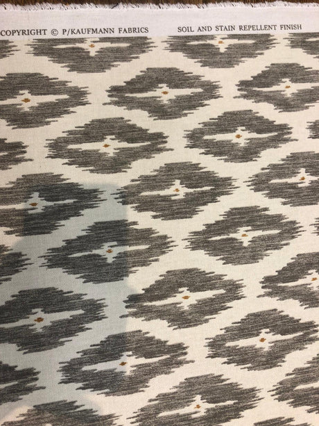 Diwali Dove 100 Percent Cotton Fabric - Cream Grey Gold, 54" Width, 27" Horizontal Repeat, 27" Vertical Repeat (1 Yard)