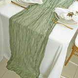 Gauze Cheesecloth Table Runner 10 ft x 38 in Dusty Sage