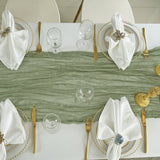 Gauze Cheesecloth Table Runner 10 ft x 38 in Dusty Sage