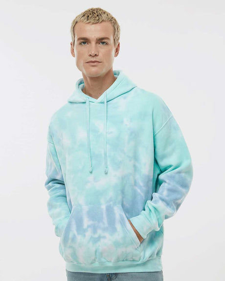 Colortone Tie-Dyed Hooded Sweatshirt cozy fleece pullover