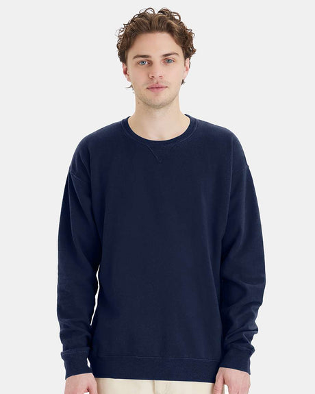 ComfortWash by Hanes® Garment-Dyed Crewneck Long Sleeve Sweatshirt