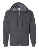 Sudadera con capucha y cremallera completa Gildan Heavy Blend - Forro polar cálido de manga larga