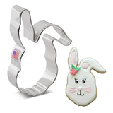 Ann Clark Rabbit Face Cookie Cutter 4 1/4" with one floppy ear