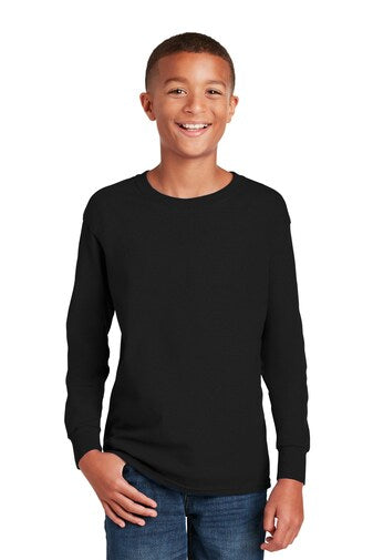 12 Pack Gildan® Youth Heavy Cotton Crew Neck Long Sleeve T-Shirt