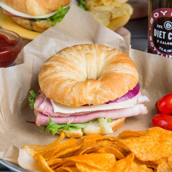 Hadley Farms Round Croissant Sandwich Bun 2.2 oz - 144/Case
