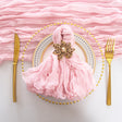 Cloth Dinner Napkin Premium Gauze Cheesecloth 20x20 Pink