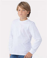 Next Level® Youth Cotton Long Sleeve Crewneck T-Shirt