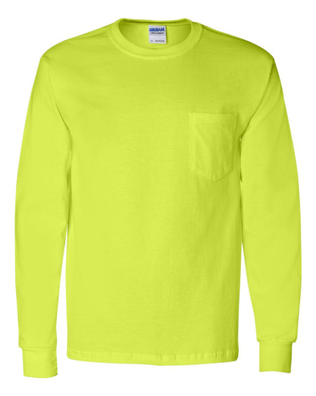 Gildan Classic Fit Long Sleeve Pocket Cotton Tee