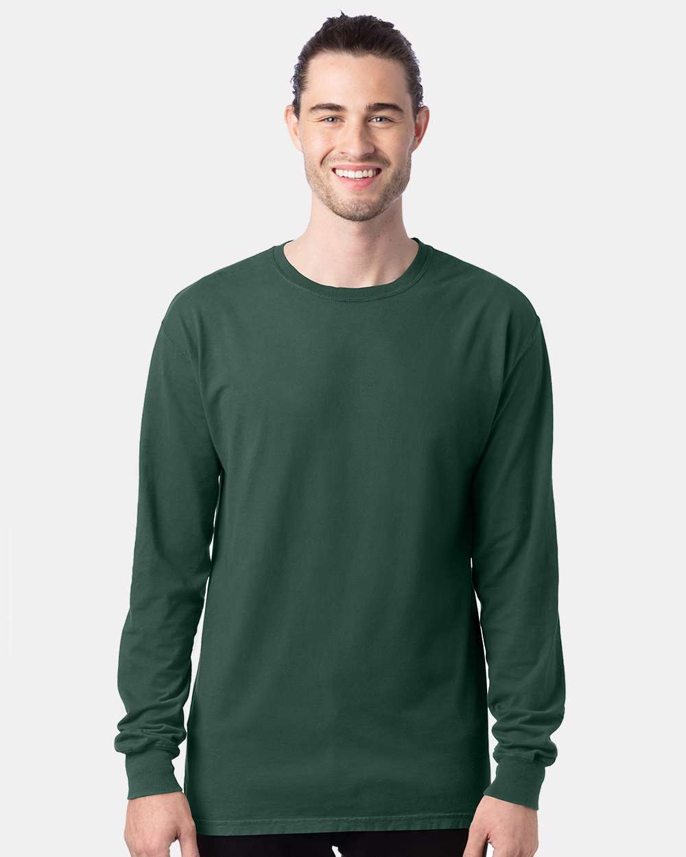 ComfortWash by Hanes® Garment-Dyed Long Sleeve Crewneck T-Shirt
