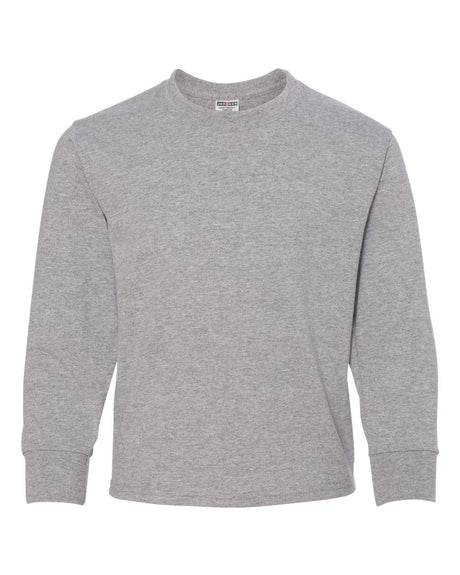 JERZEES® Dri-Power Youth Long Sleeve Crewneck T-Shirt