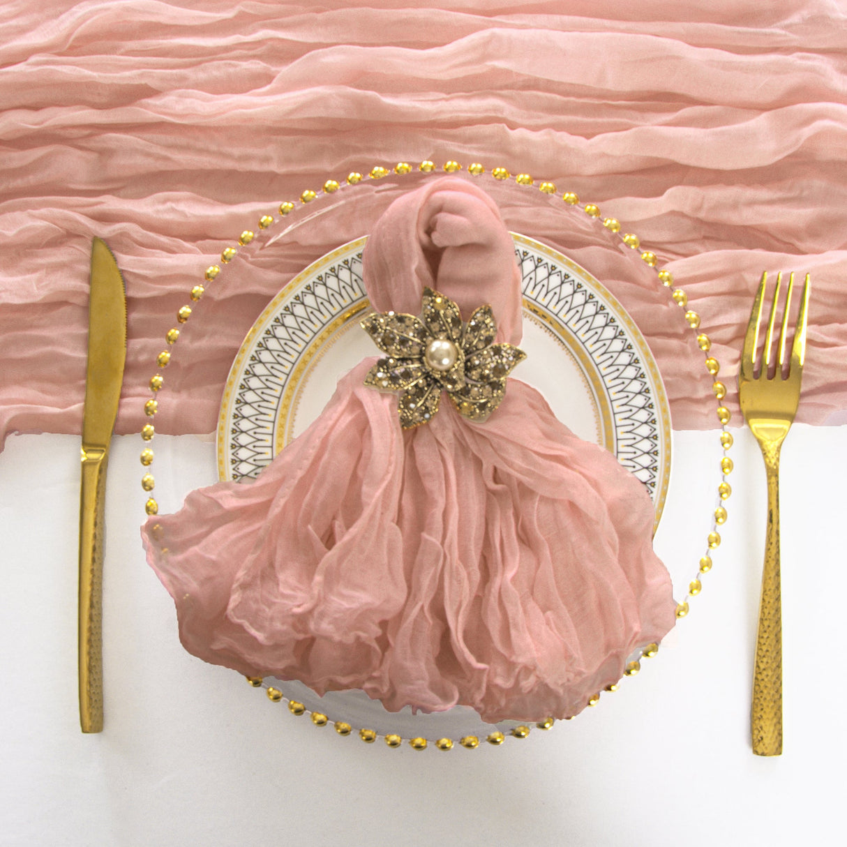Sample Gauze Cheesecloth Napkin 20x20 Rose Pink