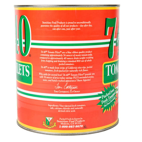 Stanislaus #10 Can 74-40 Tomato Filets - 6/Case
