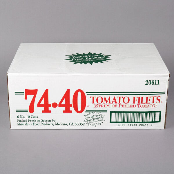 Stanislaus #10 Can 74-40 Tomato Filets - 6/Case