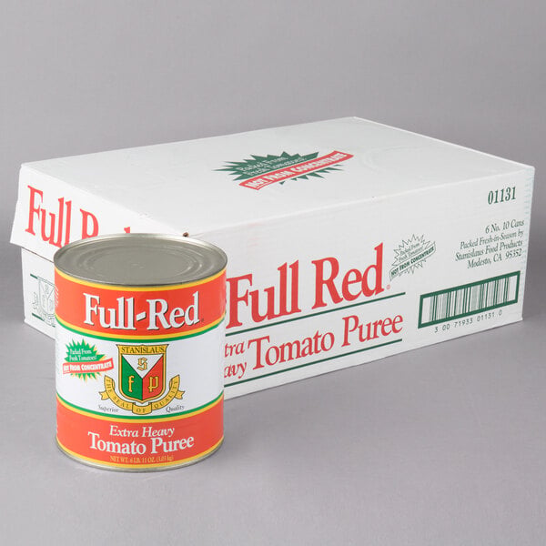 Stanislaus #10 Can Full-Red Extra Heavy Tomato Puree - 6/Case