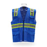 RADYAN® High Visibility Multi Pocket Safety Vest with Reflective Stripes Zipper Front