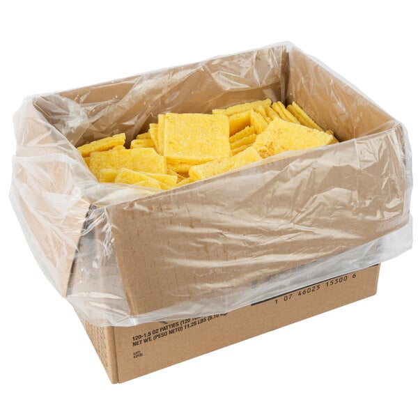 Echo Lake Foods 1.5 oz. Fully Cooked Square Scrambled Egg Patty - 180/Case