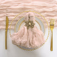 Gauze Cheesecloth Dinner Napkins 20x20 Blush Pink