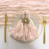 Cheesecloth Dinner Napkin 20x20 Blush Pink/Rose Gold