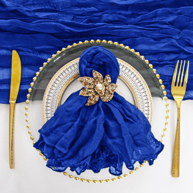 Cheesecloth Dinner Napkin Sample 20x20 Royal Blue
