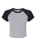 BELLA + CANVASÂ Women's Micro Rib Raglan Short sleeve Tee - XS