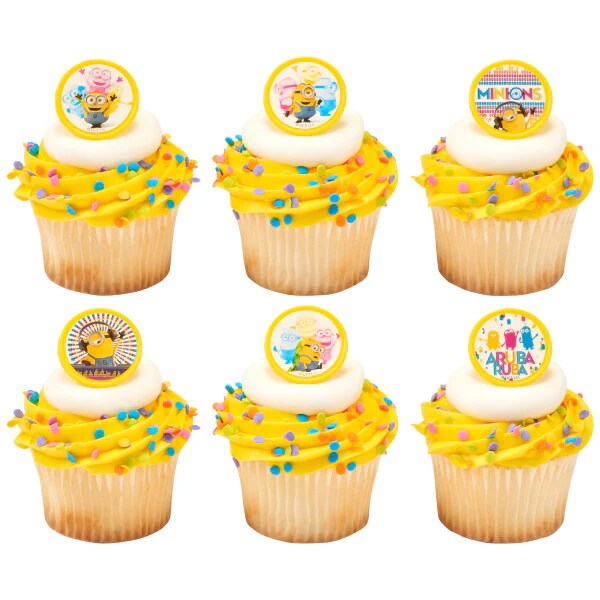 Despicable Me Minions Celebrations Cake Cupcake Rings - 12ct per order