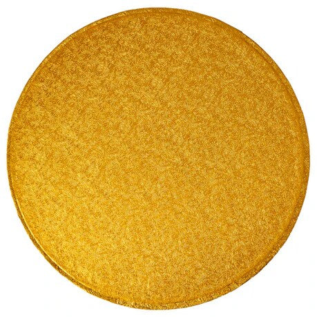 12" Round Gold Foil Cake Board Drum