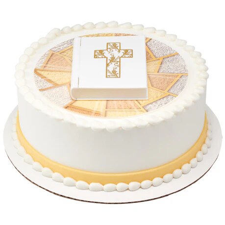 Religious Bible and Cross Pendant Cake Kit