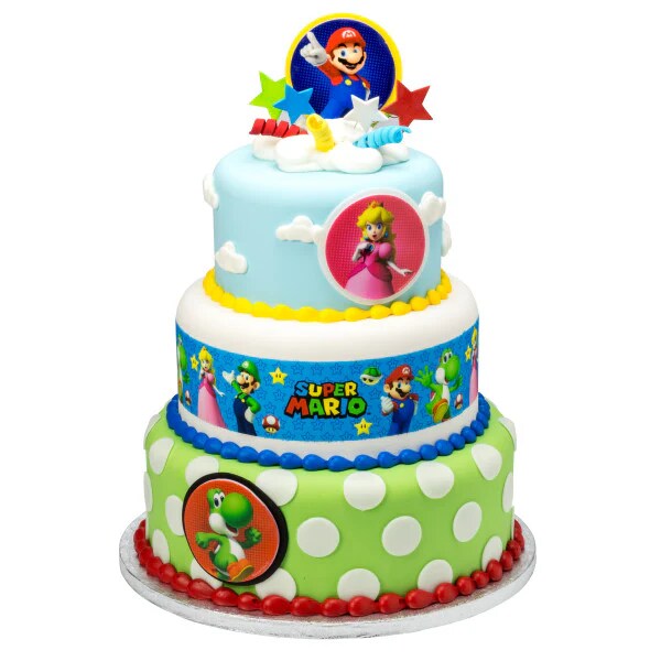 Super Mario Power Play Edible Cake Image PhotoCake