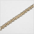 3/8" Antique Gold White Metallic Braid