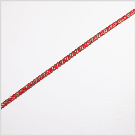 Antique Gold Red Metallic Braid