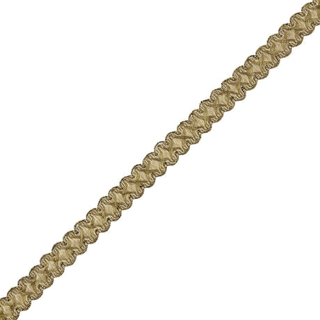 Antique Gold Beige Metallic Braid