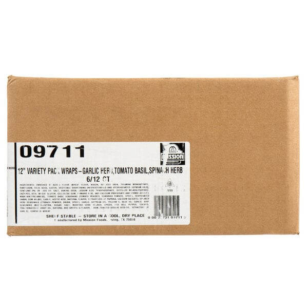 Mission 12" Tortilla Variety Pack 3 Flavors - 72/Case