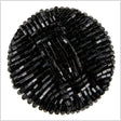 Black Beaded Shank Back Button - 66L/42mm