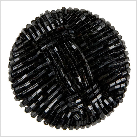 Black Beaded Shank Back Button - 66L/42mm