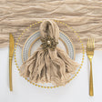 Gauze Cheesecloth Napkin Sample 20x20 Latte/Taupe