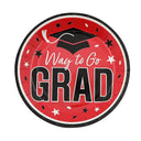 Platos para postre negros "Way to Go Grad" de 7.25 pulgadas, 25 unidades, vajilla para fiesta de graduación.