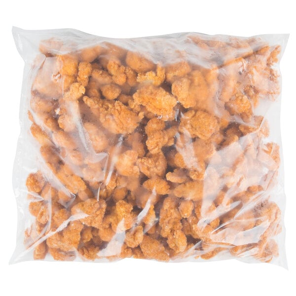 Brakebush 5 lb. Bag Fully Cooked Popcorn Chicken - 2/Case