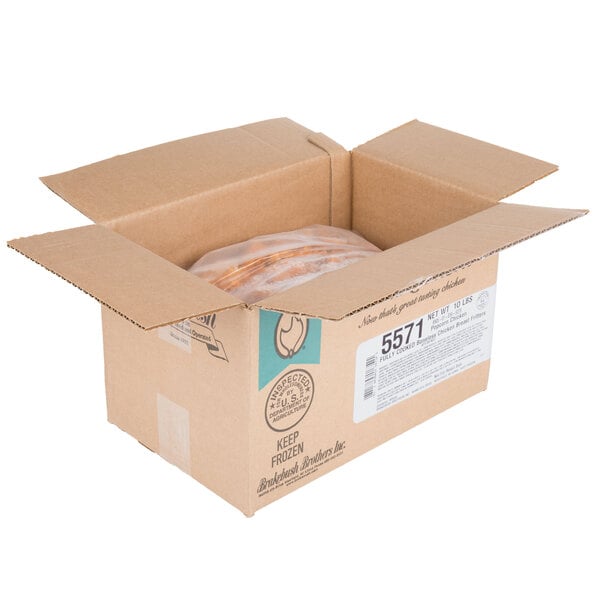 Brakebush 5 lb. Bag Fully Cooked Popcorn Chicken - 2/Case