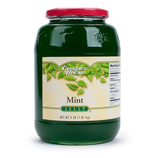 Carriage House Mint Jelly 4 lb. Glass Jar - 6/Case