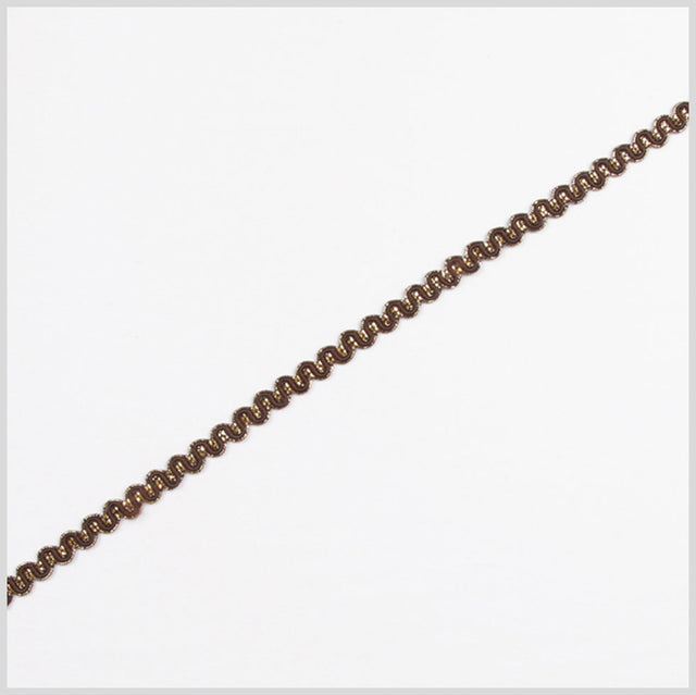 Chocolate/Gold Metallic Braid