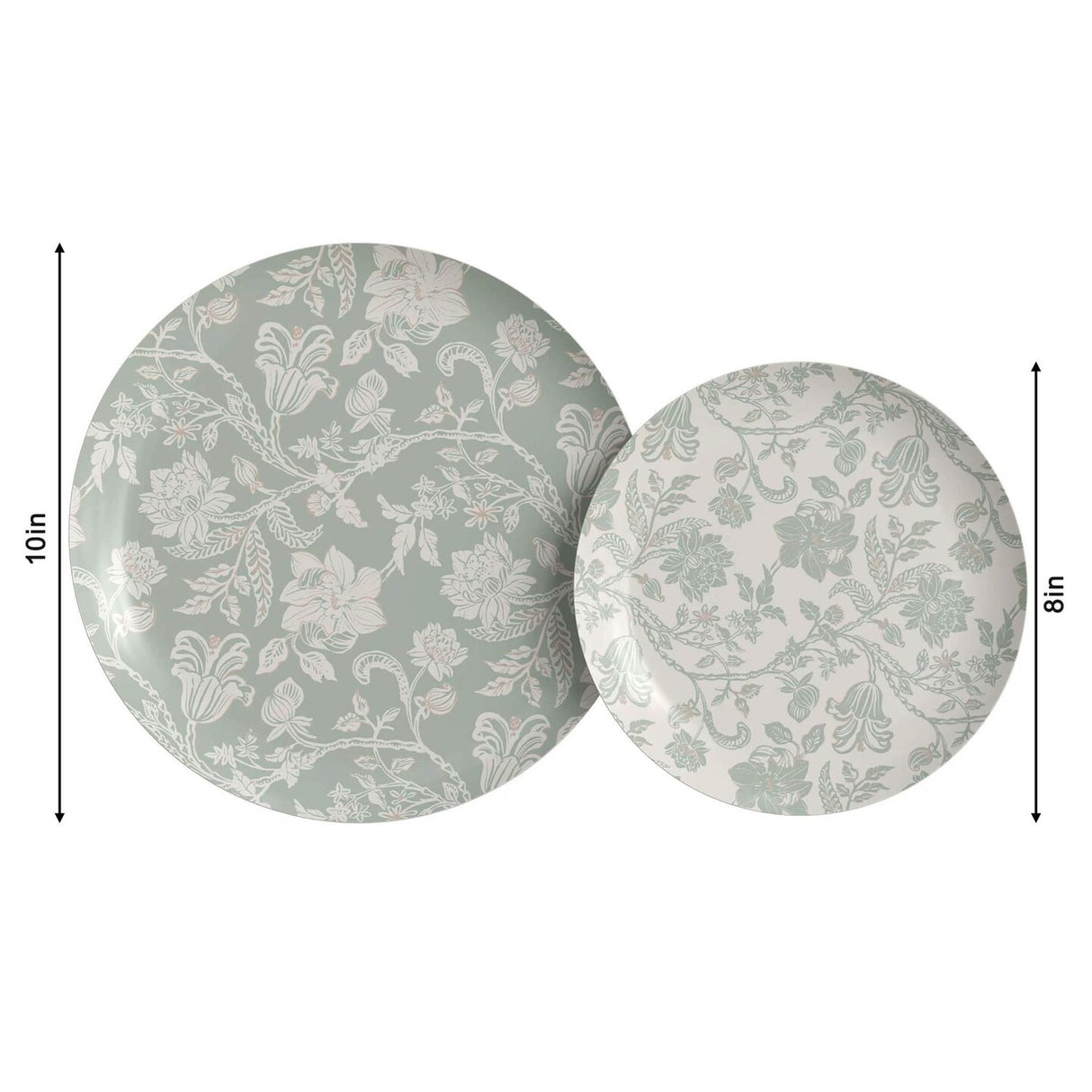 20 Count Earthtrends Gracy Design Paper Plates Combine Style & Strength 10 Inch
