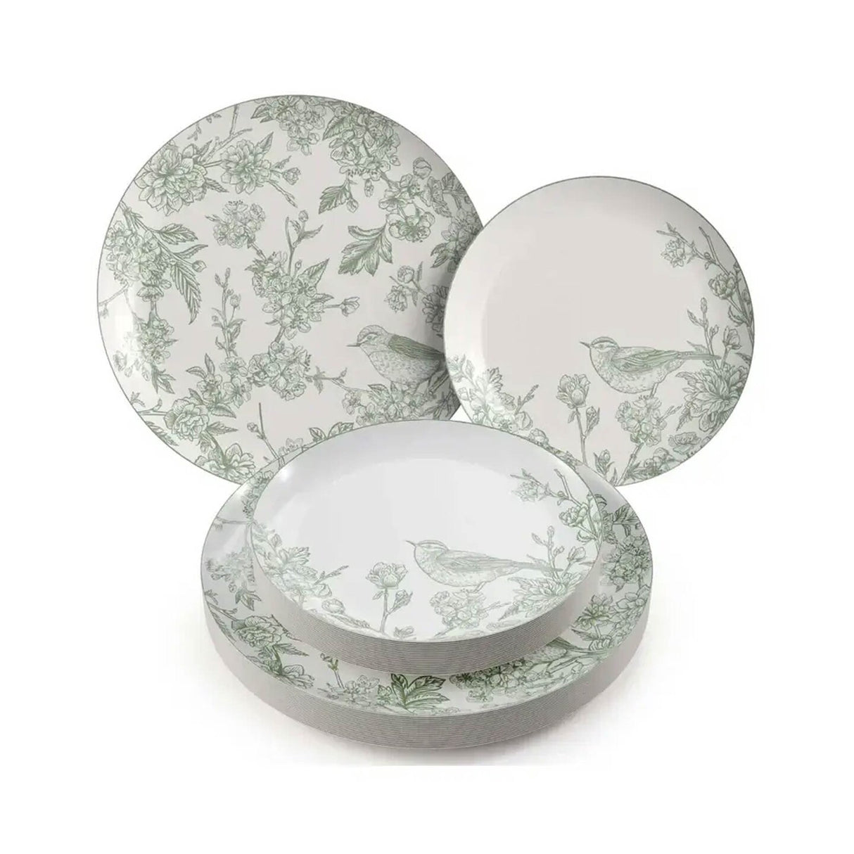 20 Count Elegant 8 Inch Earthtrends Yaffa Design Disposable Paper Plates