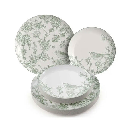 20 Count Elegant 8 Inch Earthtrends Yaffa Design Disposable Paper Plates