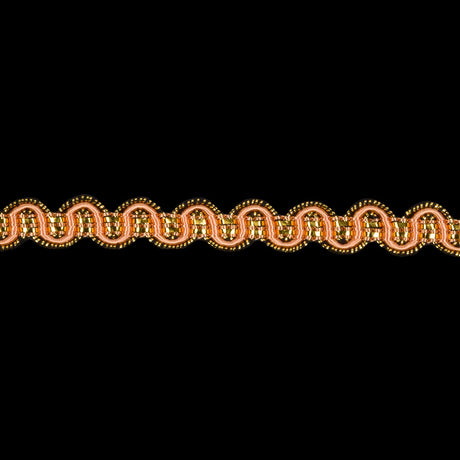 Pale Pink/Gold Metallic Braid