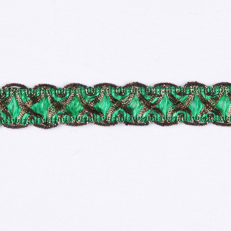 Gold/Kelly Metallic Braid
